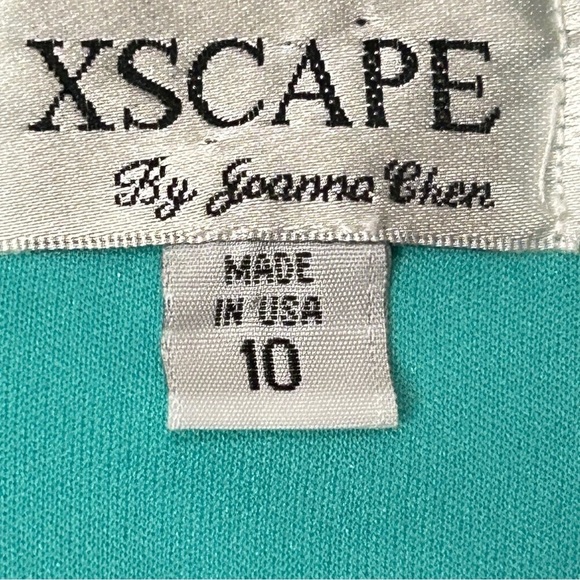 Xscape Multicolor Metallic Bandeau Balloon Hem Mini Dress Party, Event Sz 10 - Picture 11 of 12